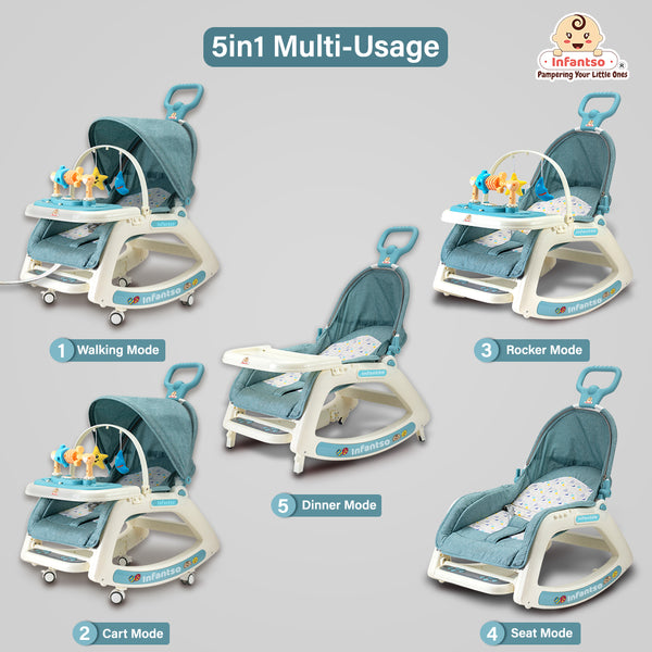 Infantso 5-in-1 Prime Baby Rocker – Multi-Functional Infant Seat with
