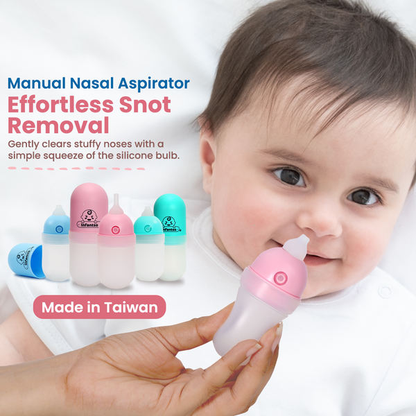 Manual Nasal Aspirator (Bulb Snot Sucker), Reusable Soft Silicone