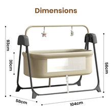 Smart Electric Baby Cradle Swing with Bluetooth Music, Remote & 5-Speed Timer – Safe Sleep Bassinet for Newborns to 12 Months