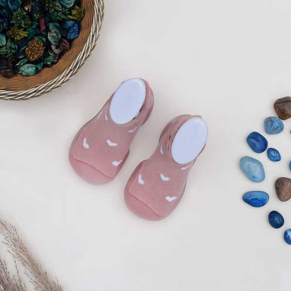 Forest Feet Anti-Skid Cotton Socks Shoes with Rubber Sole for Walking Babies & Toddlers (06-24 Months)