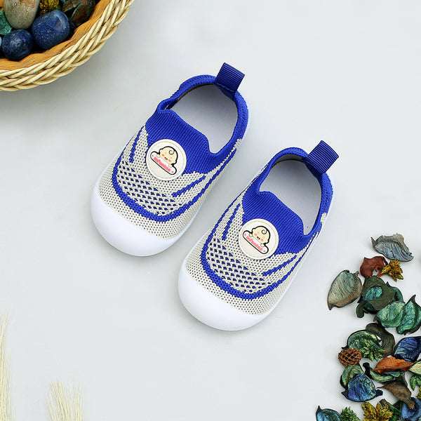 Knit Kicks Anti-Skid Cotton Socks Shoes with Rubber Sole for Walking Babies & Toddlers (6-24 Months)