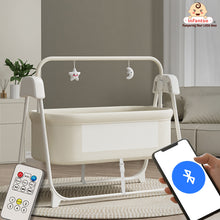 Smart Electric Baby Cradle Swing with Bluetooth Music, Remote & 5-Speed Timer – Safe Sleep Bassinet for Newborns to 18 Months