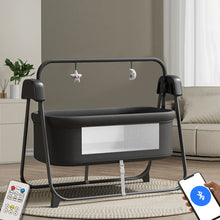 Smart Electric Baby Cradle Swing with Bluetooth Music, Remote & 5-Speed Timer – Safe Sleep Bassinet for Newborns to 18 Months