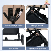 Infantso Ride-X Auto Fold Baby Stroller with One-Hand Fold, Mosquito Net, 5-Point Safety Harness, Shock Absorber Wheels & Compact Travel Design (0–3 Years, Up to 15kg)