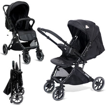 GlideX Travel Stroller: One-Hand Fold, Reclining Seat, Adjustable Canopy, 360° Wheels, 5-Point Harness, 0-3 Years, 15kg