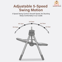 Automatic Swing Rocker with Bluetooth, Remote Control, 5 Speeds, Music, Timer, Mosquito Net & Toy Bar (0-2 Years), Holds weight upto 15kg