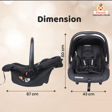 4‑in‑1 Baby Carry Cot Amora | Lightweight, Safety‑Certified 3‑Point Harness | Adjustable Handle, Shock‑Absorbing Base & Newborn Soft Cushion Support