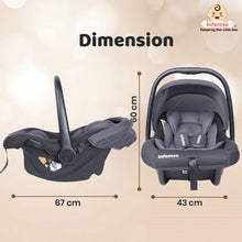 4‑in‑1 Baby Carry Cot Amora | Lightweight, Safety‑Certified 3‑Point Harness | Adjustable Handle, Shock‑Absorbing Base & Newborn Soft Cushion Support