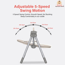 Automatic Swing Rocker with Bluetooth, Remote Control, 5 Speeds, Music, Timer, Mosquito Net & Toy Bar (0-2 Years), Holds weight upto 15kg