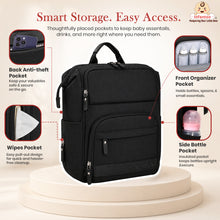Infantso Diaper Bag Backpack, Large Capacity Baby Bag with Insulated Bottle Holders, Water-Resistant Maternity Bag, Multi-Compartments, Stroller Compatible Travel Bag for Moms & Dads