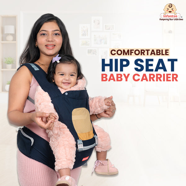 Adjustable Hip Seat Baby Carrier with 4 Carry Positions for 03 to 24 Months