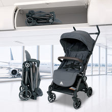 Infantso Flight X Baby Stroller for 0 to 3 years, Pram Auto Fold with 5-Point Safety Harness, Multi-Position Recline, Adjustable Footrest & Canopy, 360° Swivel Wheels, Storage Basket & Rear Brake – Up to 22 kg