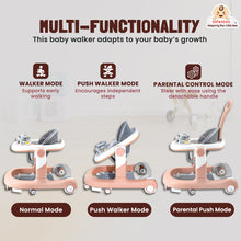 Infantso Vibe & Drive Multifunction 2-in-1 Baby Walker, Bouncer & Car Dashboard Activity Center with Music Tray, Push Handle, Safety Brakes, Adjustable Height & 360° Wheels