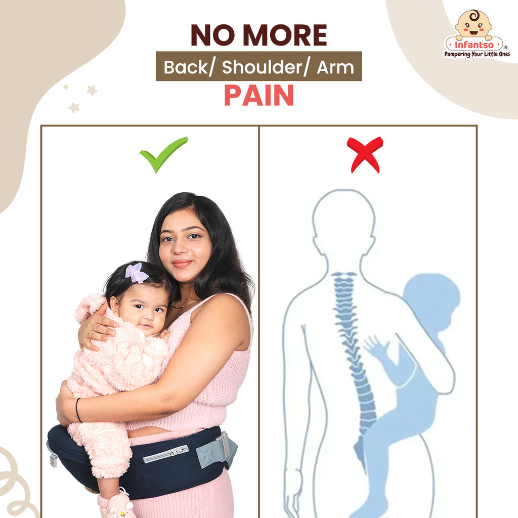 Adjustable Hip Seat Baby Carrier with Carry Positions for 03 to