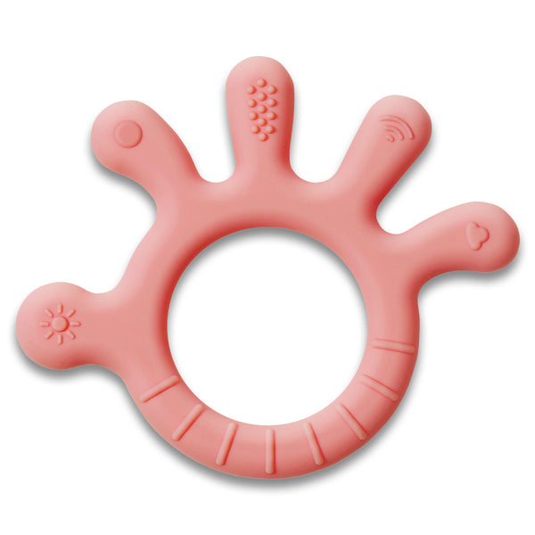 Hand Shape Silicone Teether | BPA-Free Teether, Teething Relief, Baby Teether Silicone, Teething Toy, Sensory Toy, Gum Massager for 2+ months | Teether for baby