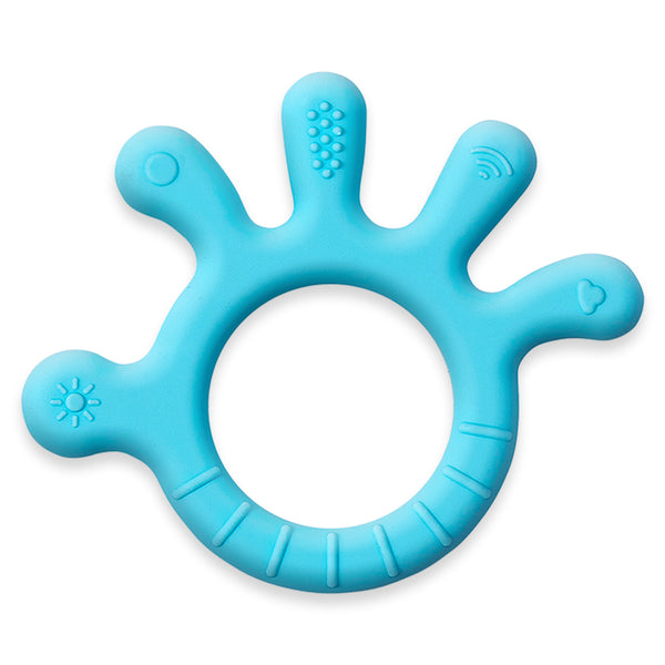 Hand Shape Silicone Teether | BPA-Free Teether, Teething Relief, Baby Teether Silicone, Teething Toy, Sensory Toy, Gum Massager for 2+ months | Teether for baby
