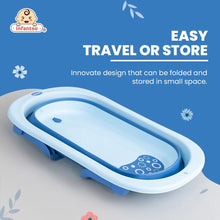 Anti-Slip Foldable Silicone Baby Bathtub with Bath Net and Baby Accessories for Newborns & Toddlers (0+ to 3 years)