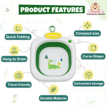 Infantso Multi Purpose Wash Tub for Travelling, Foldable, Lightweight & Portable for Baby Bottles, Clothes, Baby Head Wash Tub