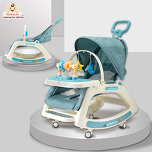 Infantso 5-in-1 Prime Baby Rocker & Walker – Multi-Functional Infant Seat with Mosquito Net, Toy Bar & Feeding Tray