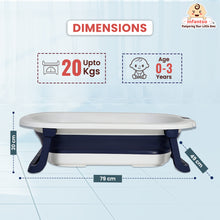 Infantso Foldable Baby Bathtub – Space-Saving, Portable Tub with Quick-Drain Plug & Anti-Slip Silicone Base (0–3 Years)