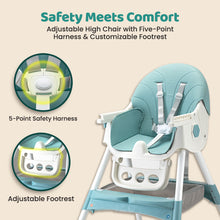 Infantso Feed-X 5-in-1 Multifunctional Baby High Chair | Convertible Feeding Chair for Infants & Toddlers | Adjustable Height, Foldable Design, Reclining Seat, Double Tray, Storage Basket & 5-Point Safety Harness
