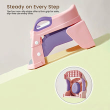 Infantso 2-in-1  Nora Potty Training Seat with Ladder & Step Stool for Toddlers – Foldable, Non-Slip, PU Soft Cushion, Universal Fit for Standard Toilets – Baby Toilet Trainer for Boys & Girls (1–5 Years)