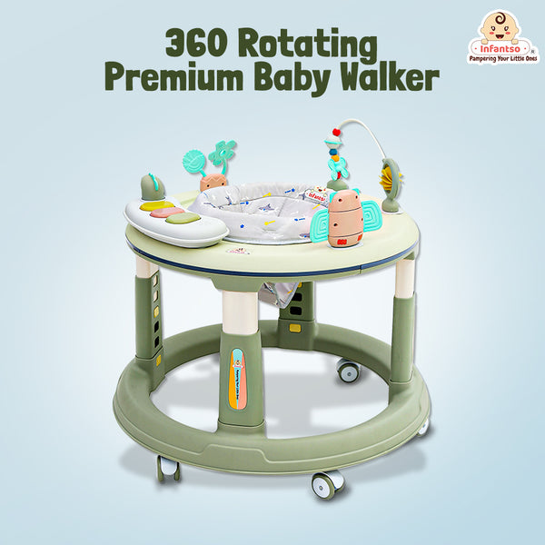 360° Rotating Premium Baby Walker - 5 Height Adjustments & 360° Rotation Wheels  (6-24 Months)