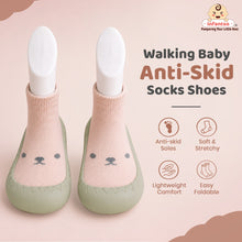 Teddy Toes Anti-Skid Cotton Socks Shoes with Rubber Sole for Walking Babies & Toddlers (6-24 Months)