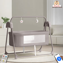 Smart Electric Baby Cradle Swing with Bluetooth Music, Remote & 5-Speed Timer – Safe Sleep Bassinet for Newborns to 12 Months