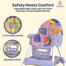 Infantso Feed-X 5-in-1 Multifunctional Baby High Chair | Convertible Feeding Chair for Infants & Toddlers | Adjustable Height, Foldable Design, Reclining Seat, Double Tray, Storage Basket & 5-Point Safety Harness