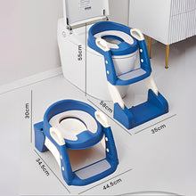 Infantso 2-in-1  Nora Potty Training Seat with Ladder & Step Stool for Toddlers – Foldable, Non-Slip, PU Soft Cushion, Universal Fit for Standard Toilets – Baby Toilet Trainer for Boys & Girls (1–5 Years)