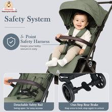 Infantso Flight X Baby Stroller for 0 to 3 years, Pram Auto Fold with 5-Point Safety Harness, Multi-Position Recline, Adjustable Footrest & Canopy, 360° Swivel Wheels, Storage Basket & Rear Brake – Up to 22 kg