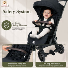 Infantso Flight X Baby Stroller for 0 to 3 years, Pram Auto Fold with 5-Point Safety Harness, Multi-Position Recline, Adjustable Footrest & Canopy, 360° Swivel Wheels, Storage Basket & Rear Brake – Up to 22 kg