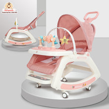 Infantso 5-in-1 Prime Baby Rocker & Walker – Multi-Functional Infant Seat with Mosquito Net, Toy Bar & Feeding Tray
