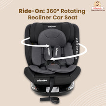 Infantso Ride-On 360° Rotating Recliner Baby Car Seat – Convertible, ISOFIX, Safety Harness, Ages 0–12 Years, 0–36 kg