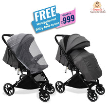 GlideX Travel Stroller: One-Hand Fold, Reclining Seat, Adjustable Canopy, 360° Wheels, 5-Point Harness, 0-3 Years, 15kg