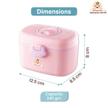 Infantso Feed Ease 2in1 Baby Milk Powder & Food Container (SMALL) – Bear Design | BPA-Free, Leak-Proof, Travel-Friendly with Spoon & Fork, Baby Essential Food Storage Box, Baby Milk Powder Box, Cute Bear Snack Box