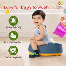Infantso Antislip Kid Butt Washing Stool, Ergonomic Baby Toddler Wash Stool Seat with PVC Soft Cushion, Widened and Thickened Base, Bath Stool (Blue)