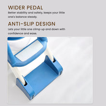 Infantso 2-in-1  Nora Potty Training Seat with Ladder & Step Stool for Toddlers – Foldable, Non-Slip, PU Soft Cushion, Universal Fit for Standard Toilets – Baby Toilet Trainer for Boys & Girls (1–5 Years)