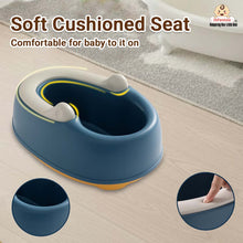 Infantso Antislip Kid Butt Washing Stool, Ergonomic Baby Toddler Wash Stool Seat with PVC Soft Cushion, Widened and Thickened Base, Bath Stool (Blue)