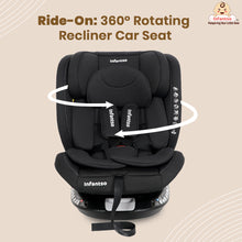 Infantso Ride-On 360° Rotating Recliner Baby Car Seat – Convertible, ISOFIX, Safety Harness, Ages 0–12 Years, 0–36 kg
