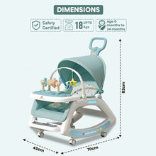 Infantso 5-in-1 Prime Baby Rocker – Multi-Functional Infant Seat with Mosquito Net, Toy Bar & Feeding Tray