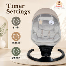 Infantso SLEEP EASE (2-in-1) Automatic Baby Swing – 5-Speed Electric Cradle with Bluetooth Music, Remote Control, Timer & Safety Lock for 0 to 12 months