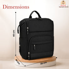 Infantso Diaper Bag Backpack, Large Capacity Baby Bag with Insulated Bottle Holders, Water-Resistant Maternity Bag, Multi-Compartments, Stroller Compatible Travel Bag for Moms & Dads