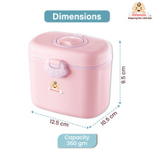 Infantso Feed Ease 2in1 Baby Milk Powder & Food Container (BIG) – Bear Design | BPA-Free, Leak-Proof, Travel-Friendly with Spoon & Fork, Baby Essential Food Storage Box, Baby Milk Powder Box, Cute Bear Snack Box