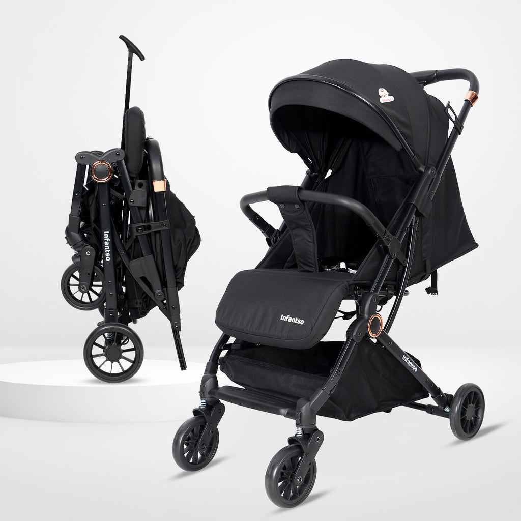 baby stroller all in one Infantso Ride-X Auto Fold Baby Stroller with One-Hand Fold, Mosquito N