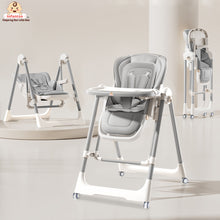 Infantso Swini 5-in-1 Baby High Chair & Swing – Adjustable, Foldable Feeding Chair with Dual Tray, Reclining Backrest & Footrest for 6 Months to 5 Years