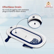 Infantso Foldable Baby Bathtub – Space-Saving, Portable Tub with Quick-Drain Plug & Anti-Slip Silicone Base (0–3 Years)
