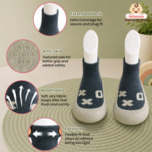 Teddy Toes Anti-Skid Cotton Socks Shoes with Rubber Sole for Walking Babies & Toddlers (6-24 Months)