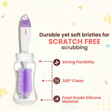 Infantso 3-in-1 Silicone Bottle Cleaning Brush: Deep Clean Baby Bottle, Nipples, and Straws